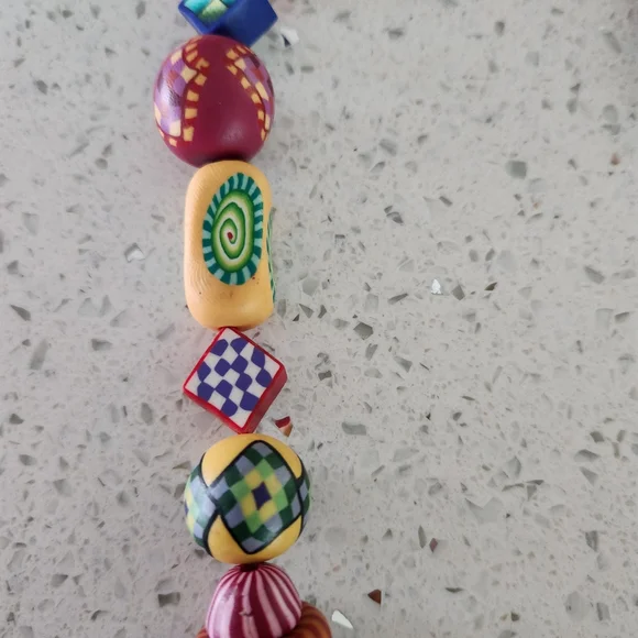 Karyn Kozak Polymer Clay Multicolor Handcrafted Beaded Women’s Necklace - Picture 8 of 15